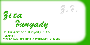 zita hunyady business card